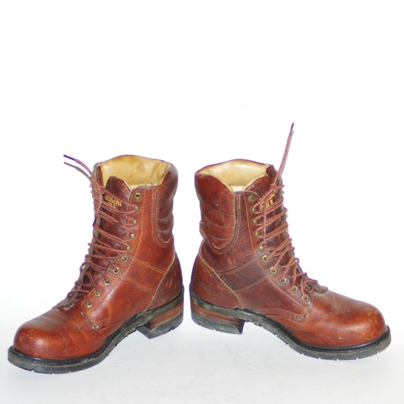 Carolina GOLD Leather Work Boots USA VTG EUC Sz 9 main image 8